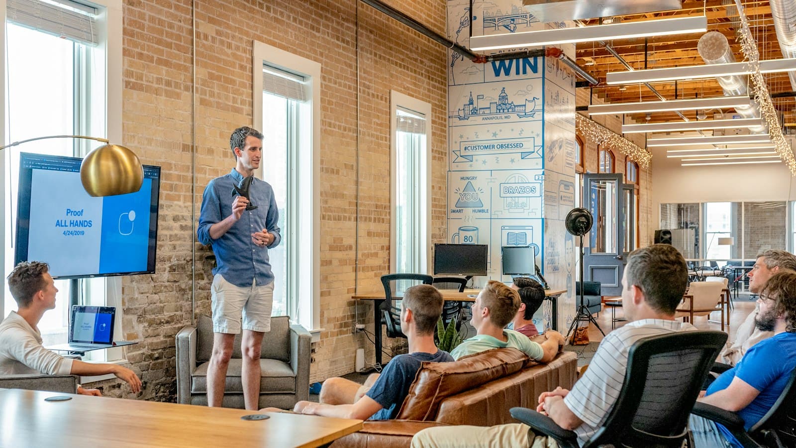 Team presenting a growth plan